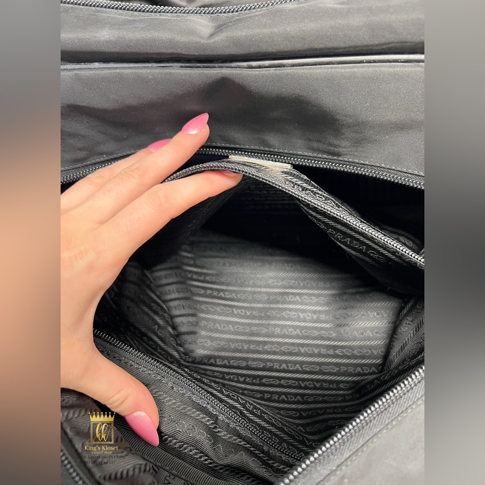 Prada nylon leather trim travel bag - Picture 12 of 16